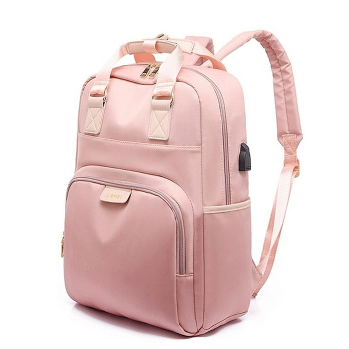 Laptopväska Canvas - Multifunktionell ryggsäck Handväska & Campus Schoolbag - Designad för trendiga och snygga kvinnor