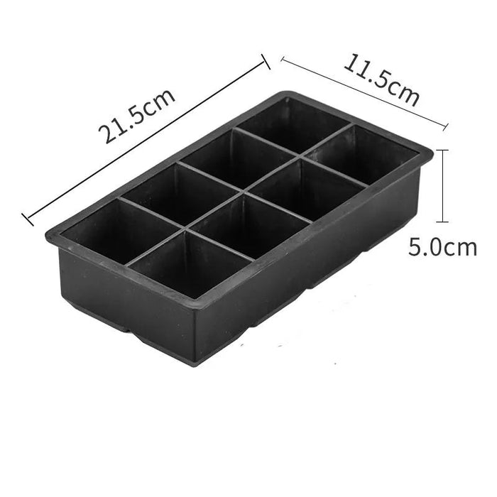 4/6/8/15 Grid Big Ice Tray Mold Giant Jumbo Large Food Grade Silicone Ice Cube Square Tray Mold DIY Ice Maker Ice Cube Tray - Shopsta EU