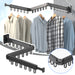 Retractable Wall-Mounted Folding Clothes Hanger — Aluminium, Indoor & Outdoor