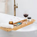Natural Bamboo Bath Caddy Tray – 70 cm, White Finish