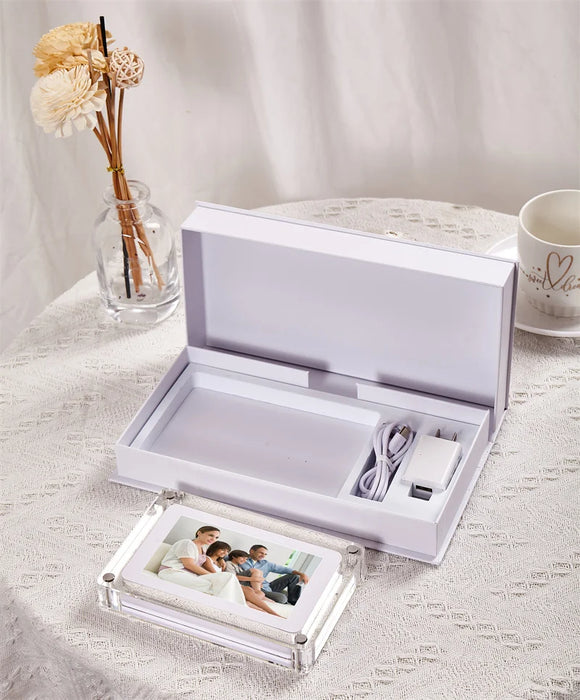 5-inch Acrylic Digital Photo Frame with Removable Stand — 8GB, Video & Music Playback