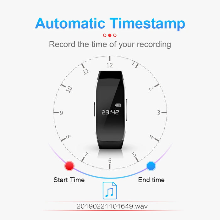 Mini 1080p Wristband Camera with Hidden TF Slot & Audio