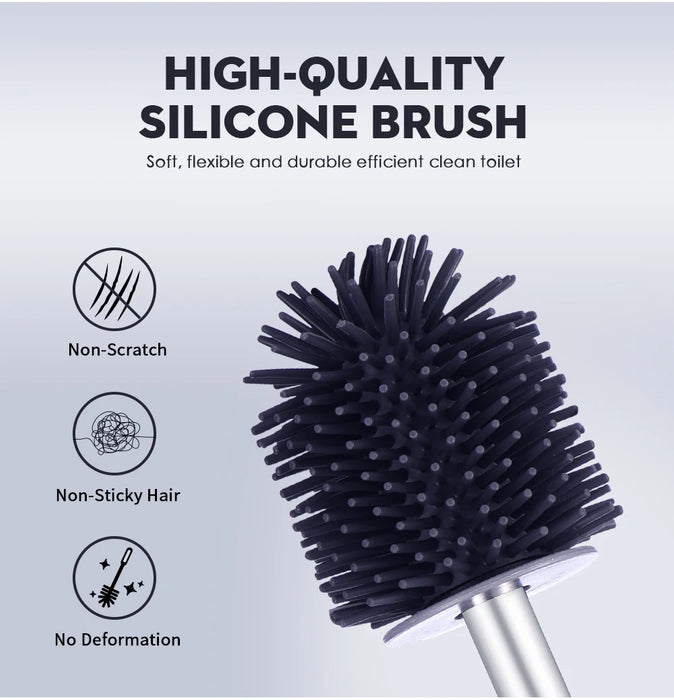SDARISB Long-Handle Silicone Toilet Brush with Bendable Head (DR-FE94)
