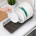 Iron Dish Drying Rack with Tray – Compact Kitchen Drainer, Black, 40.5×19×11 cm