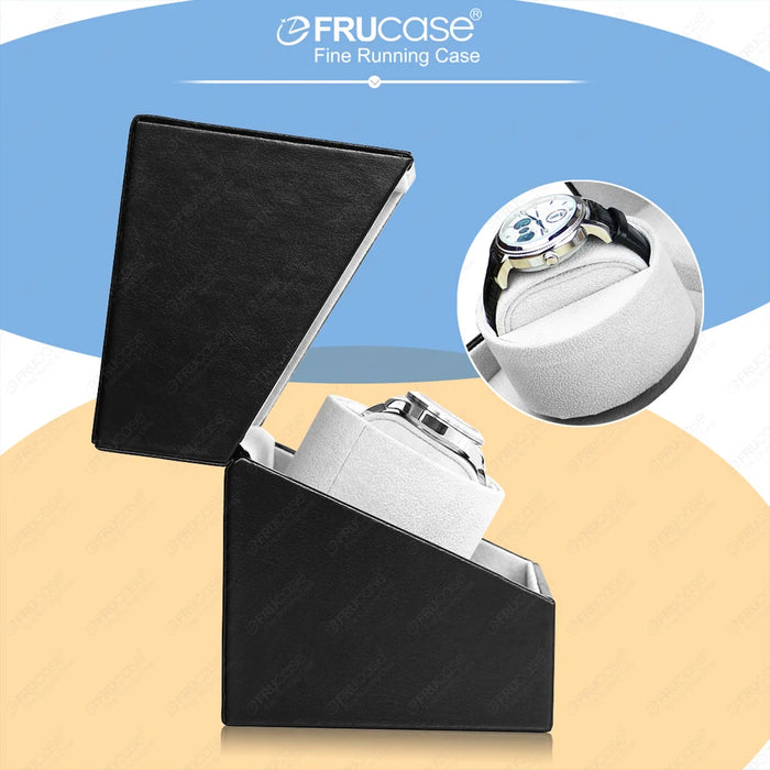 PU Watch Winder for Automatic Watches — 1 or 2 Watch, 2 Rotation Modes