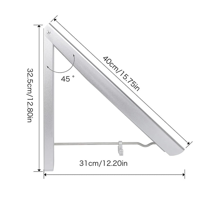 Folding Pull-Out Wall Hanger — Wall-Mounted Aluminium Clothes Airer