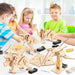 Wooden Dinosaur STEM Model Kit – choose 1 or 4 pcs (T‑Rex, Triceratops, Pterosaur, Brachiosaurus)