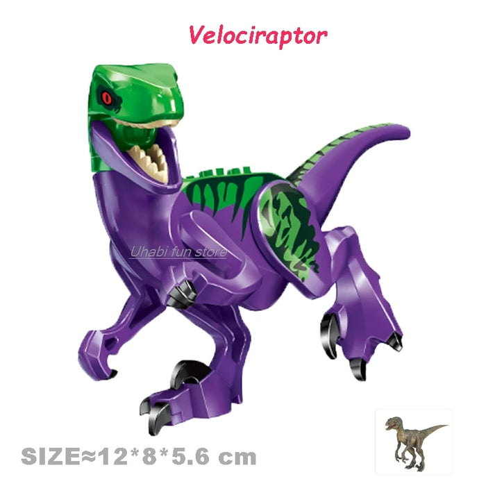 Jurassic Dinosaur Building Set — Triceratops, Velociraptor, T‑Rex, Indominus (Age 6+)