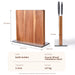 Acacia Wood Magnetic Knife Block – Modern Kitchen Holder with Strong Magnets