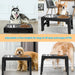 Adjustable Elevated Dog Feeder with Double Stainless Steel Bowls — Small to Large Dogs