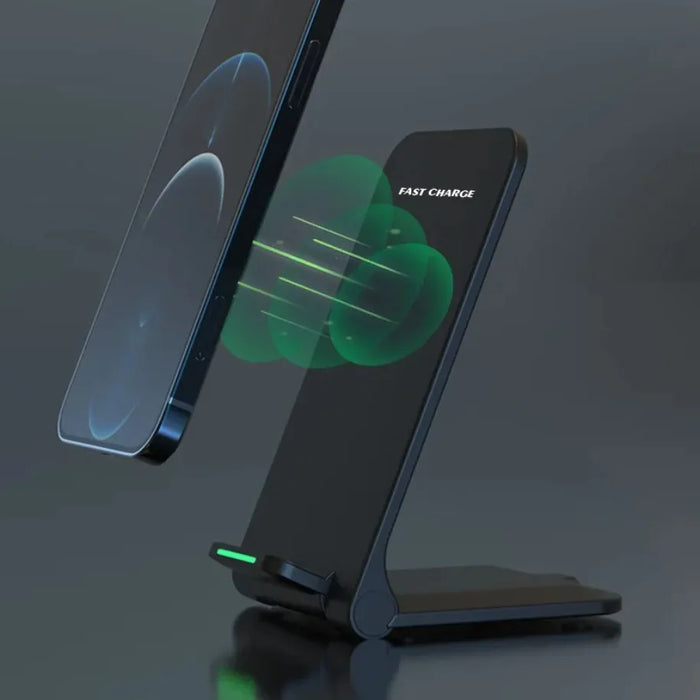 Wireless Charging Stand Pad for iPhone 17 16 15 14 13 12 Pro, Samsung & Xiaomi Phones (USB‑C, No Cable)