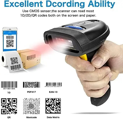 Wireless 2D QR Barcode Scanner NT-1228BL — Bluetooth & USB