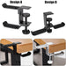 PC Gaming Aluminium Dual Headset Stand — Under-Desk Clamp with Adjustable Rotating Arm