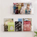 Clear Acrylic Floating Wall Shelf — Wall-Mount Magazine & Book Rack (30cm/40cm)
