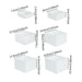 6pc Acrylic Buffet Risers — Stackable Hollow‑Bottom Display for Cupcakes & Desserts