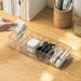 8-Compartment Transparent Acrylic Cable Organiser Box with Dustproof Cover
