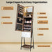 LED Jewellery Cabinet — Freestanding Lockable Armoire with Full-length Mirror & Large Storage