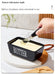 Ceramic Butter & Cheese Storage Box with Bamboo Lid and Knife — 14.8×8.5×6cm