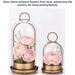 Vintage Brass Metal Candle Holder Set with Glass Domes