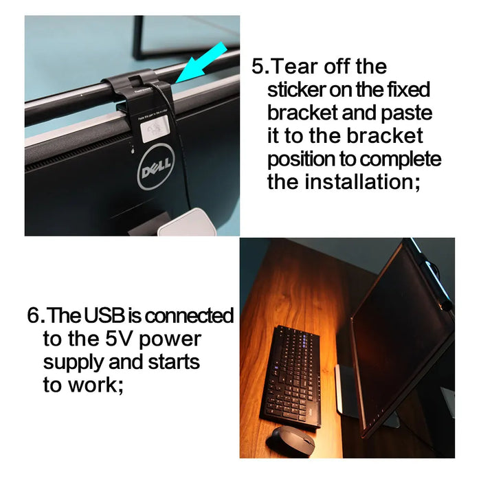 LED Monitor Light Bar — Eye-Care Stepless Dimming for Work & Gaming