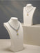 Linen Jewellery Bust Necklace Display Stand — Beige