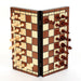 Magnetic Wooden Chess, Checkers & Backgammon Set — Foldable Travel Board with Extra Queens