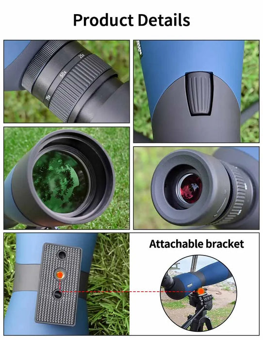 25-75x70 Spotting Scope Monocular with BAK4 Prism, Waterproof for Birdwatching, Shooting & Camping