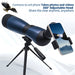 25-75x70 Spotting Scope Monocular with BAK4 Prism, Waterproof for Birdwatching, Shooting & Camping