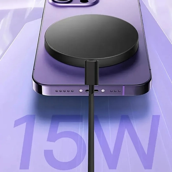 Magnetic Wireless Charger Pad for iPhone 12–17 & AirPods Pro — 15W MagSafe‑style