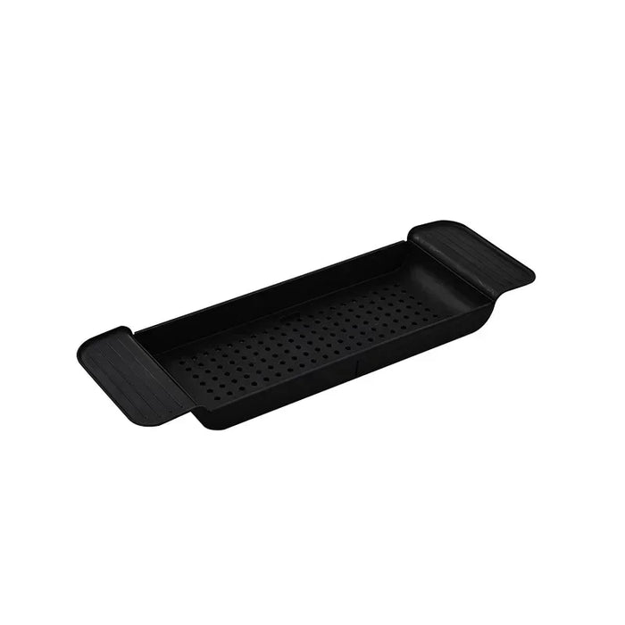 Extendable Bath Tray — Adjustable Bathtub Shelf, Towel & Book Holder (White or Black)