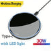 Portable 30W Wireless Charging Pad — Fast Qi Station for iPhone 16/15/14/13/12 (Pro Max, Mini), Samsung & Xiaomi