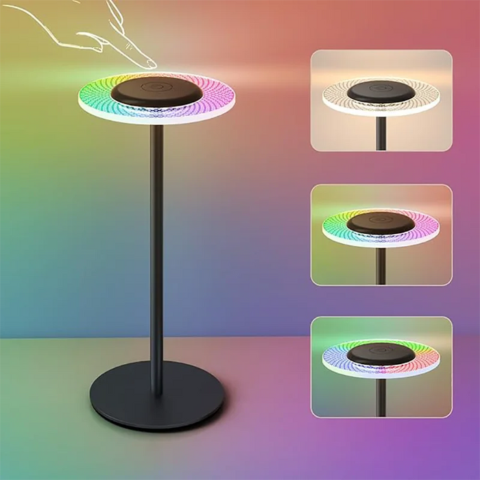 RGB barevně měnitelná bezdrátová stolní lampa - dotykové ovládání, DIY stmívatelné pracovní světlo - ideální pro večeře, terasy, ložnice