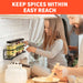 2 or 4‑Pack Spice Jar Rack – Kitchen Cupboard Door & Wall Organiser