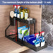 2-Tier Pull-Out Drawer Organiser — Foldable Plastic Storage for Kitchen & Bathroom