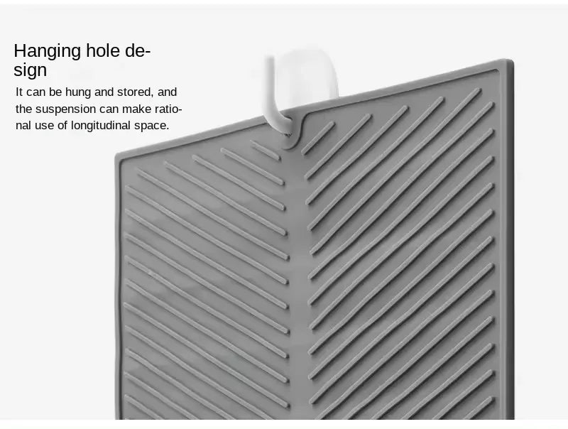 Silicone Drain & Drying Mat – Non‑Slip, Heat‑Resistant Dish Pad
