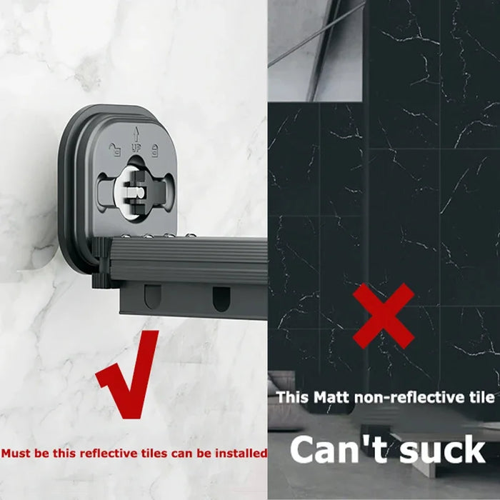Retractable Wall-Mounted Clothes Drying Rack — Foldable Aluminium, Space-Saving