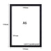 Set of 5 Magnetic Self‑Adhesive Photo Frames – A4/A5/A6, PVC with Plexiglass