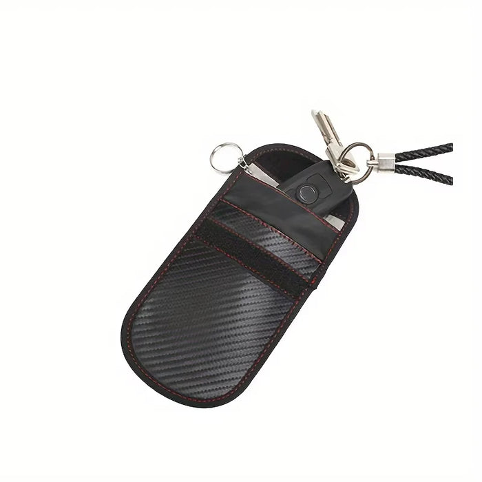 Keyless Car Key Faraday Pouch — RFID Signal Blocking Fob Case (Carbon Fibre)
