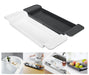 Extendable Bath Shelf Tray with Anti-Slip Phone & Tablet Holder — White or Grey