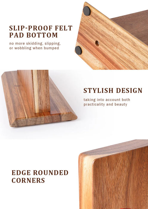 Acacia Wood Magnetic Knife Block – Kitchen Knife Rack with Strong Magnets