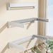 Folding Telescopic Wall-Mounted Towel & Clothes Rack — PVC, Extendable (White/Silver)