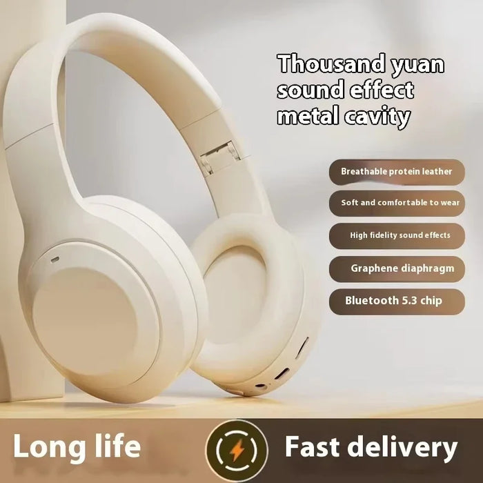 M5 Wireless Headset Bluetooth 5.3 — Foldable Hi‑Fi Stereo Headphones with Mic