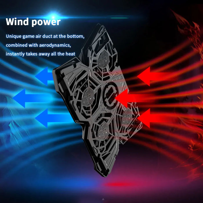 Laptop Cooler Stand with 4 Fans & 2 USB Ports — Fits 13–17 inch