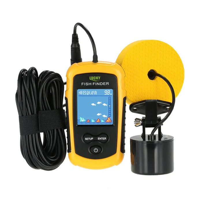 Portable Colour LCD Fish Finder – 100m Depth, Wired Sonar