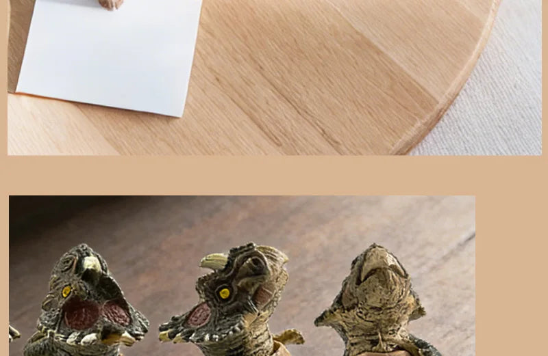 3PCS Hatching Dinosaur Eggs – T‑Rex, Triceratops & Raptor PVC Model Set