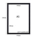 Set of 5 Magnetic Self‑Adhesive Photo Frames – A4/A5/A6, PVC with Plexiglass
