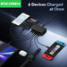100W GaN 6-Port USB Charger — 3x USB-C & 3x USB-A (UK plug option)