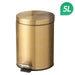 Modern 5L Stainless Steel Foot Pedal Bin — Champagne Gold