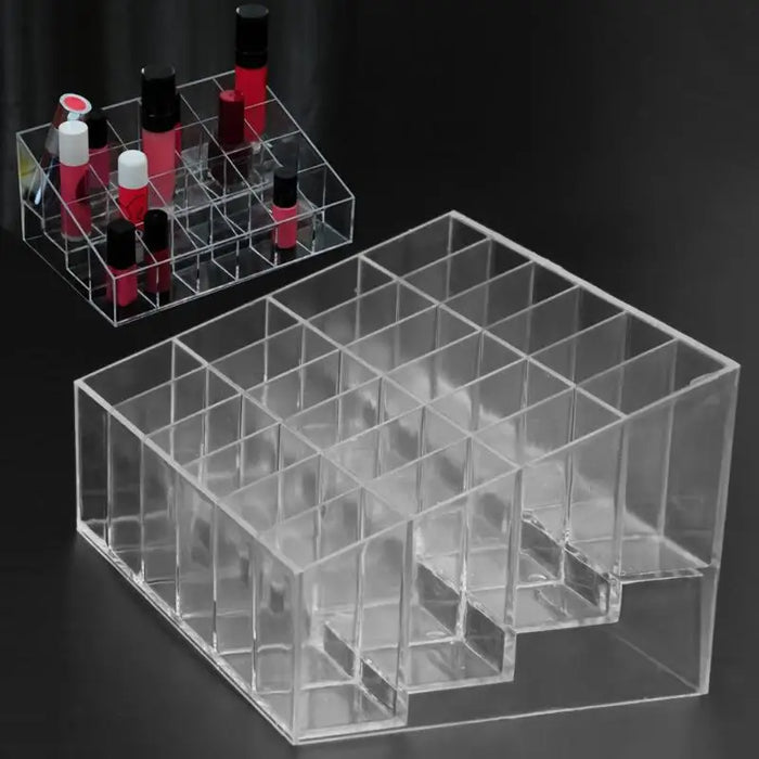 Acrylic 24-Grid Lipstick & Makeup Organiser Display Rack (Large)