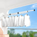 Foldaway Wall-mounted Clothes Dryer — White Aluminium Alloy, Retractable